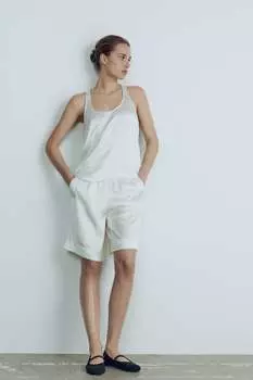 Балетки из ткани ZARA, черный