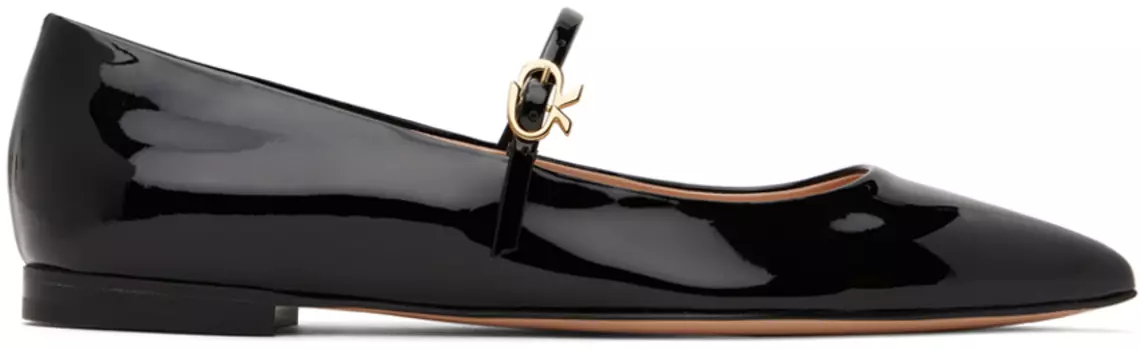 Балетки Jane с черной лентой Gianvito Rossi