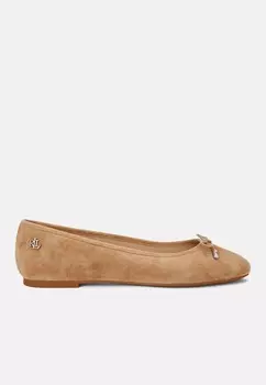 Балетки JAYNA SUEDE FLAT Ralph Lauren, цвет Camel