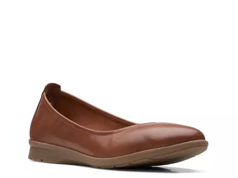 Балетки Jenette Ease Clarks, коньяк