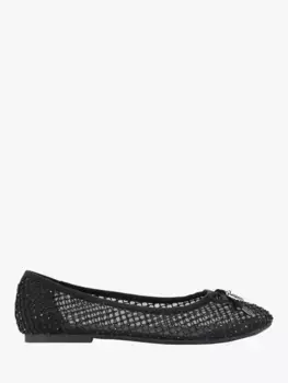 Балетки KG Kurt Geiger Mindy Suede Gem Embellished Mesh, черный
