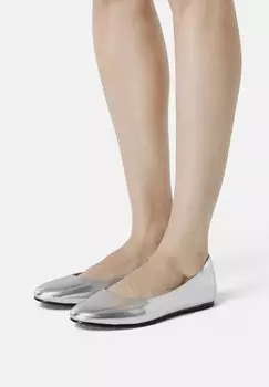 Балетки L37, серебристого цвета
