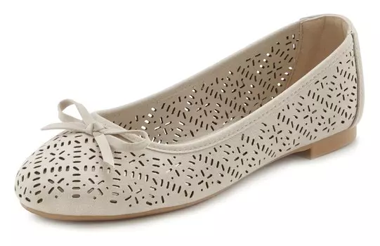 Балетки Lascana, бежевый
