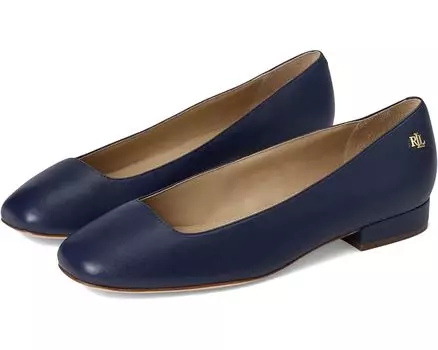 Балетки Lauren Ralph Lauren Emellie Nappa Leather Ballet Flat, цвет Refined Navy