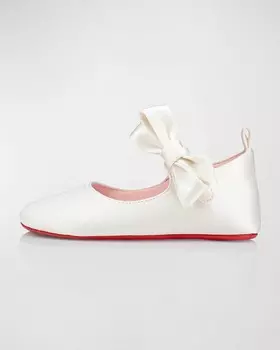 Балетки Lou Satin Bow для девочек, для малышей Christian Louboutin
