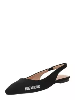 Балетки Love Moschino Ballet Flats with Strap, черный