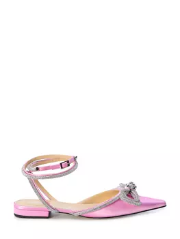 Балетки Mach&Mach Double Bow, розовый