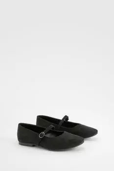 Балетки Мэри Джейн boohoo, черный