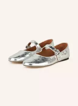 Балетки Мэри Джейн Sandro, серебряный