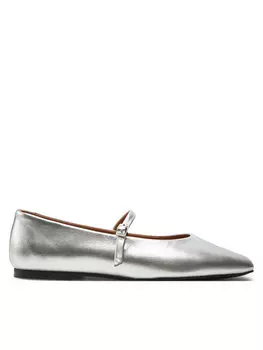 Балетки Mary Jane Ballerina - Met HW0HW02269 Calvin Klein, серебряный