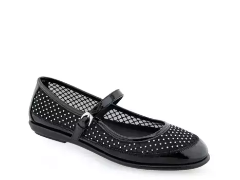 Балетки Mary Jane Flat Aerosoles, Black/Silver Rhinestone
