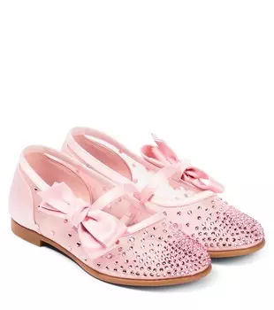 Балетки Melodie Strass Christian Louboutin, розовый
