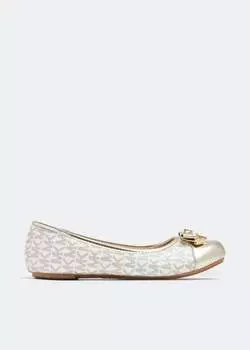 Балетки Michael Kors Kenya Lock Ballerinas, золотой
