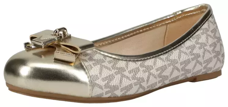 Балетки MICHAEL KORS KIDS "KENYA LOCK", с экстравагантным бантом, цвет Goldfarben
