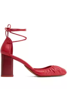 Балетки Micro Ballerina 85 со сборками LEMAIRE, красный