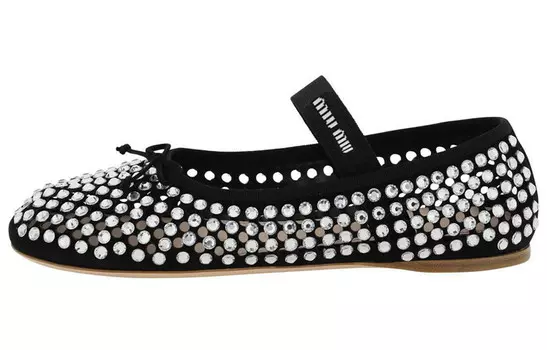 Балетки Miu Miu Ballerinas, черный