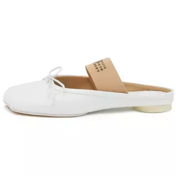 Балетки Mm6 Maison Margiela Anatomic Numbers с ремешком, белый / бежевый