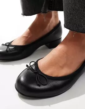 Балетки на низком каблуке ALDO Aliette из черной кожи