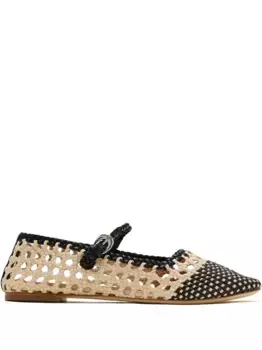 Балетки Nell в технике кроше STAUD, нейтральный