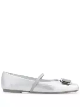 Балетки New Vara Ferragamo, серебяный