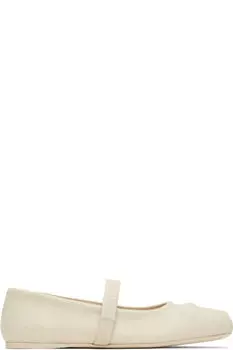 Балетки Off-White с маленьким бантом Marni