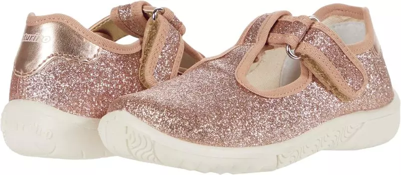 Балетки Ostuni AW20 Naturino, цвет Rose Gold Glitter