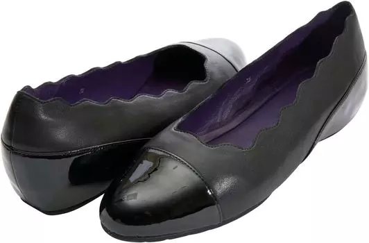 Балетки Picot Vaneli, цвет Black Nappa/Black Patent