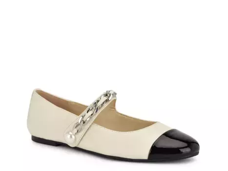 Балетки Platy Mary Jane Flat Nine West, кремовый