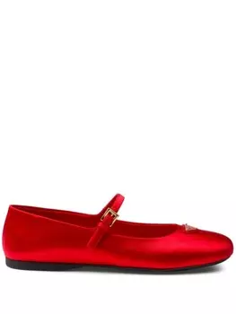 Балетки Prada с атласной отделкой, красный