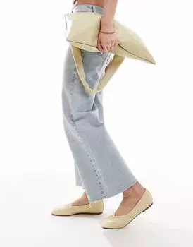 Балетки RAID Wide Fit Maryana с квадратным носком, цвет сливочно-желтый