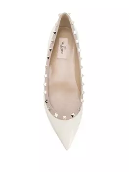 Балетки Rockstud Valentino Garavani, бежевый
