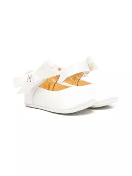 Балетки с бантом Elisabetta Franchi La Mia Bambina, белый