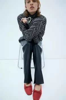 Балетки с бантом H&M, красный