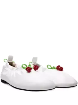 Балетки с бисером ANOUKI, белый