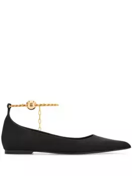 Балетки с цепочкой Ferragamo, черный