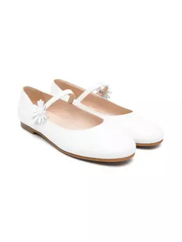 Балетки с цветочной аппликацией Il Gufo, белый