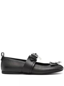 Балетки с декоративным замком JW Anderson, черный