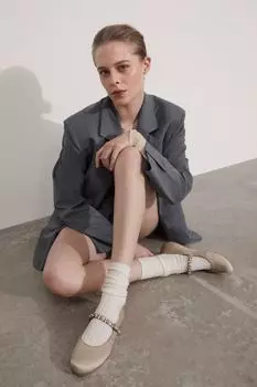 Балетки с хрустальным декором & Other Stories, розовый