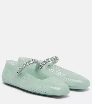 Балетки с кристаллами в виде желе Jimmy Choo, Light Verd