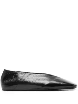 Балетки с квадратным носком JIL SANDER, черный