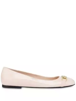 Балетки с логотипом Love Moschino, розовый