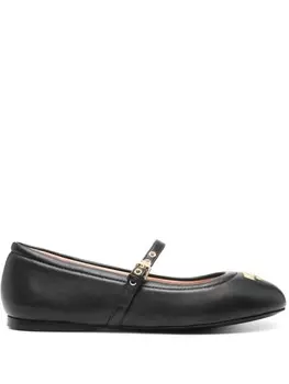 Балетки с логотипом Moschino, черный