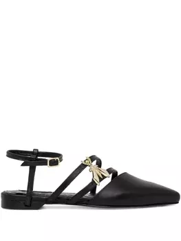 Балетки с логотипом Patrizia Pepe, черный