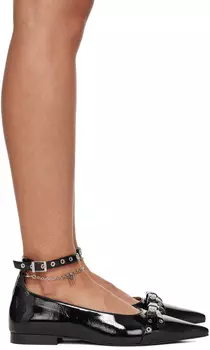 Балетки с люверсами Jewel GANNI, черный
