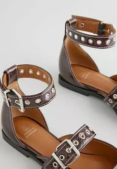 Балетки с манжетой на щиколотку EYELET REGULAR FIT Next, темно-красный