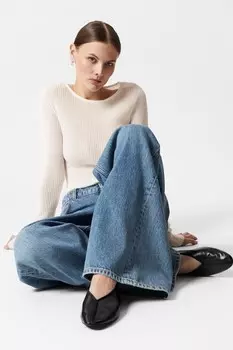 Балетки с миндалевидным носком & Other Stories, черный