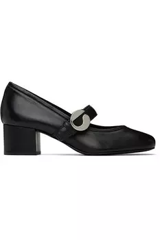 Балетки с поясом на каблуке Coperni, черный