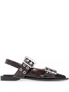 Балетки с пряжками GANNI