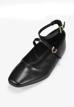 Балетки с пряжкой Bosanova, черный