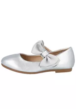 Балетки с пряжкой Bubble Bobble, серебро